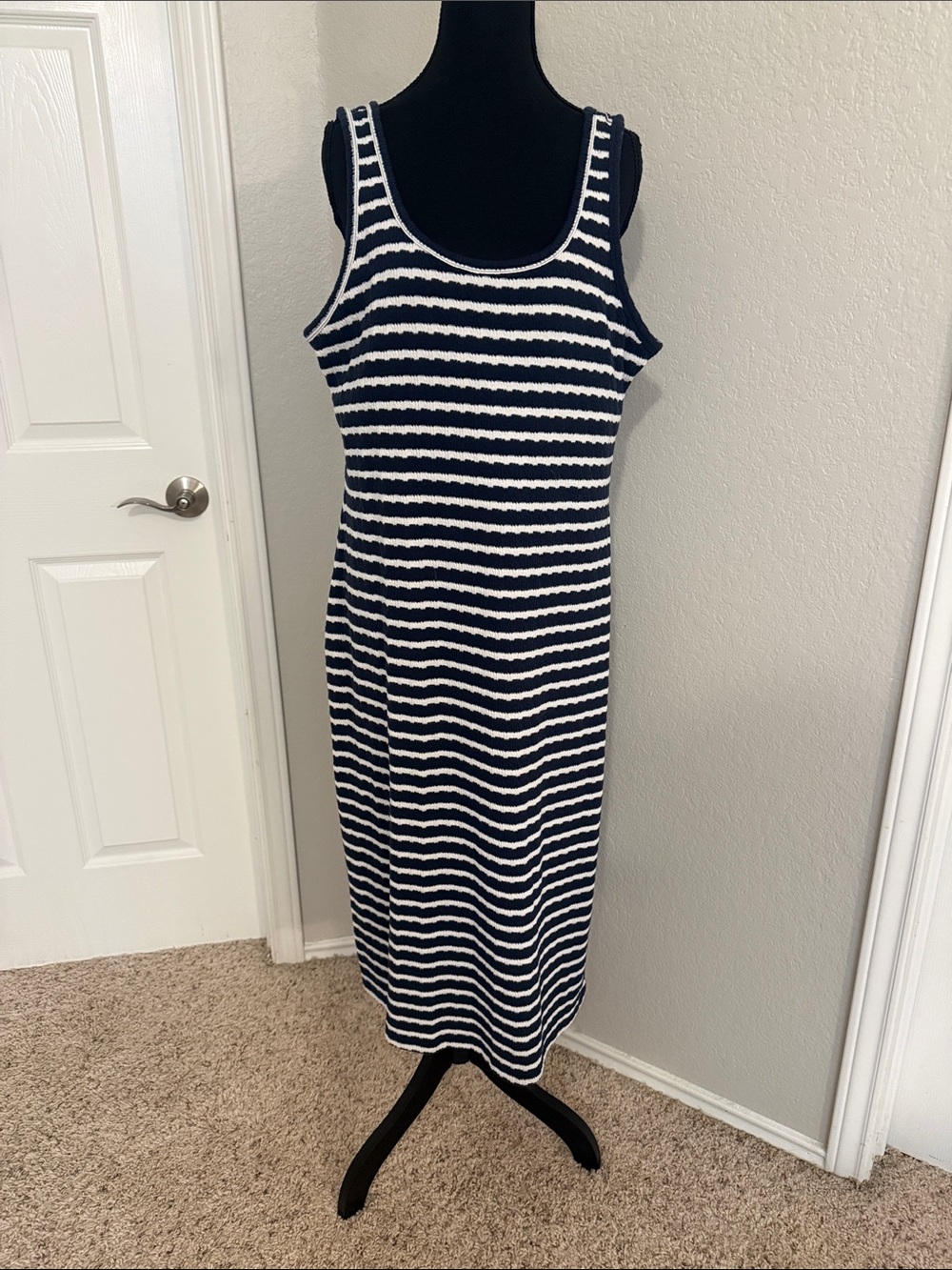 Maurice’s Striped Navy and White bodycon dress